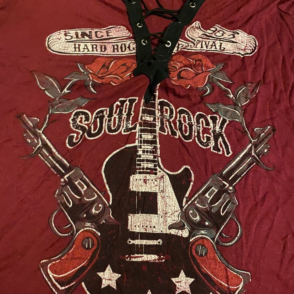SOUL ROCK TIE UP TOP - Picture 3 of 3
